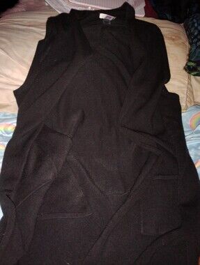 Alyx Black Sleeveless Open-Front Knit Vest